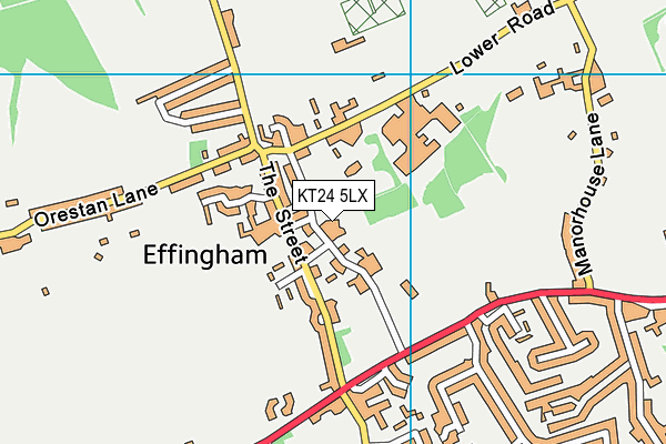 KT24 5LX map - OS VectorMap District (Ordnance Survey) KT24 5LX map - OS VectorMap District (Ordnance Survey)
