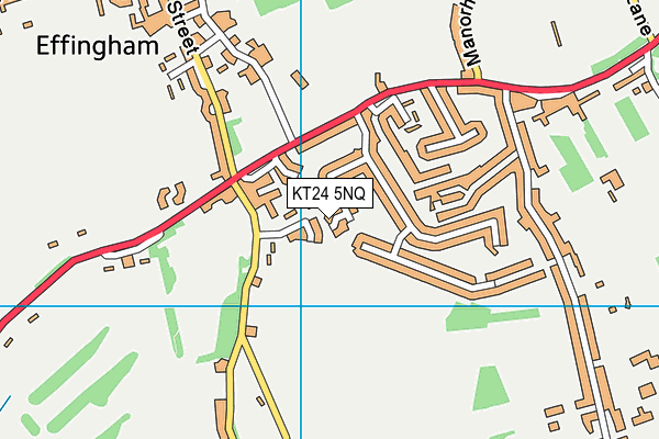 KT24 5NQ map - OS VectorMap District (Ordnance Survey) KT24 5NQ map - OS VectorMap District (Ordnance Survey)