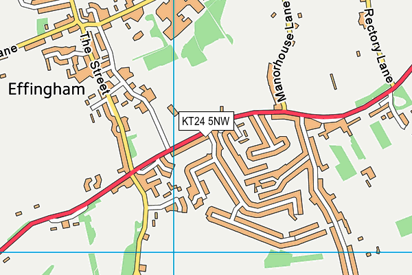 KT24 5NW map - OS VectorMap District (Ordnance Survey) KT24 5NW map - OS VectorMap District (Ordnance Survey)