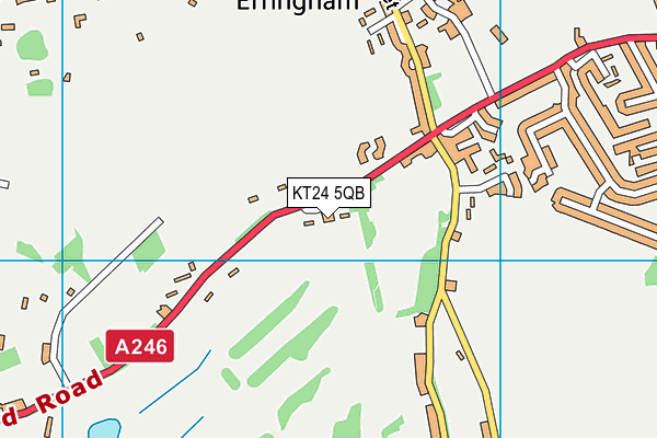 KT24 5QB map - OS VectorMap District (Ordnance Survey) KT24 5QB map - OS VectorMap District (Ordnance Survey)