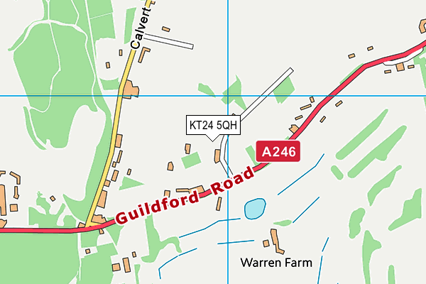 KT24 5QH map - OS VectorMap District (Ordnance Survey) KT24 5QH map - OS VectorMap District (Ordnance Survey)
