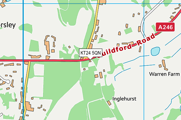 KT24 5QN map - OS VectorMap District (Ordnance Survey) KT24 5QN map - OS VectorMap District (Ordnance Survey)