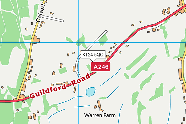 KT24 5QQ map - OS VectorMap District (Ordnance Survey) KT24 5QQ map - OS VectorMap District (Ordnance Survey)