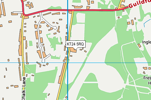 KT24 5RQ map - OS VectorMap District (Ordnance Survey) KT24 5RQ map - OS VectorMap District (Ordnance Survey)