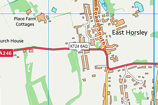KT24 6AQ map - OS VectorMap District (Ordnance Survey)