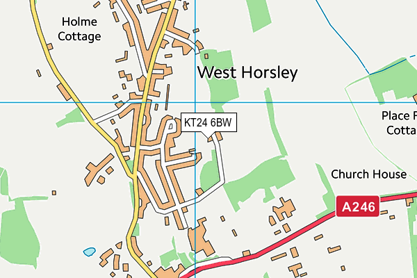 KT24 6BW map - OS VectorMap District (Ordnance Survey)