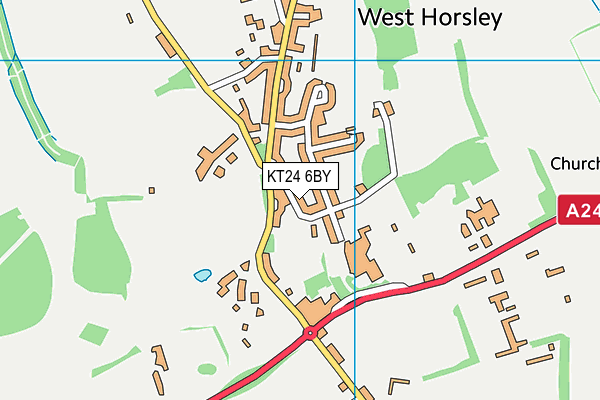KT24 6BY map - OS VectorMap District (Ordnance Survey) KT24 6BY map - OS VectorMap District (Ordnance Survey)