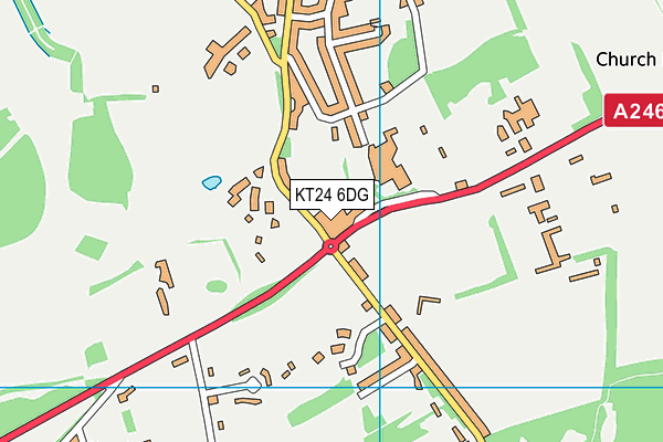 KT24 6DG map - OS VectorMap District (Ordnance Survey) KT24 6DG map - OS VectorMap District (Ordnance Survey)