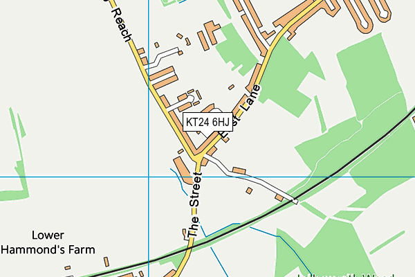 KT24 6HJ map - OS VectorMap District (Ordnance Survey) KT24 6HJ map - OS VectorMap District (Ordnance Survey)