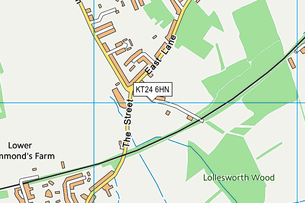 KT24 6HN map - OS VectorMap District (Ordnance Survey) KT24 6HN map - OS VectorMap District (Ordnance Survey)