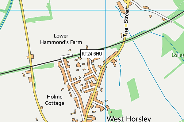 KT24 6HU map - OS VectorMap District (Ordnance Survey)