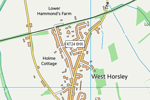 KT24 6HX map - OS VectorMap District (Ordnance Survey) KT24 6HX map - OS VectorMap District (Ordnance Survey)