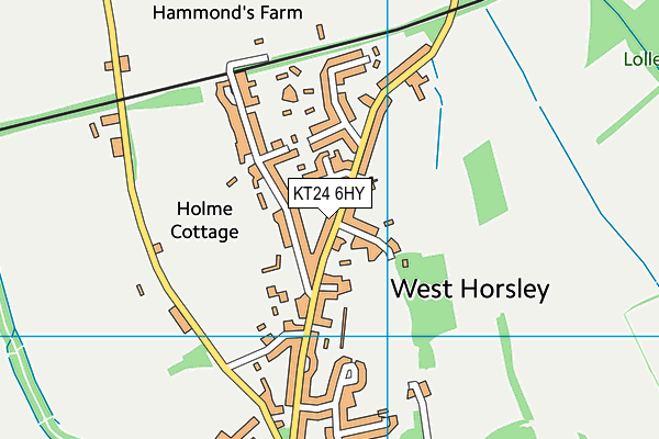 KT24 6HY map - OS VectorMap District (Ordnance Survey) KT24 6HY map - OS VectorMap District (Ordnance Survey)
