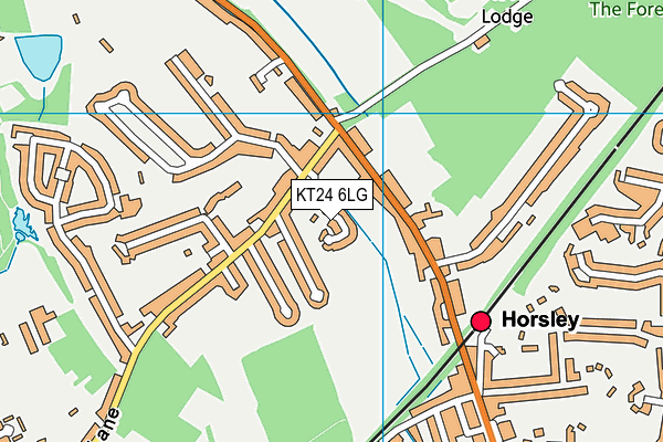 KT24 6LG map - OS VectorMap District (Ordnance Survey)