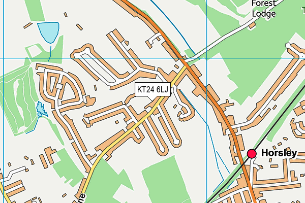 KT24 6LJ map - OS VectorMap District (Ordnance Survey) KT24 6LJ map - OS VectorMap District (Ordnance Survey)