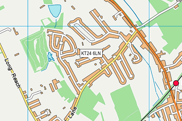 KT24 6LN map - OS VectorMap District (Ordnance Survey) KT24 6LN map - OS VectorMap District (Ordnance Survey)
