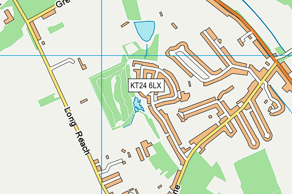 KT24 6LX map - OS VectorMap District (Ordnance Survey) KT24 6LX map - OS VectorMap District (Ordnance Survey)