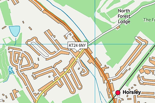 KT24 6NY map - OS VectorMap District (Ordnance Survey) KT24 6NY map - OS VectorMap District (Ordnance Survey)