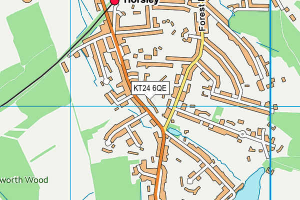 KT24 6QE map - OS VectorMap District (Ordnance Survey) KT24 6QE map - OS VectorMap District (Ordnance Survey)