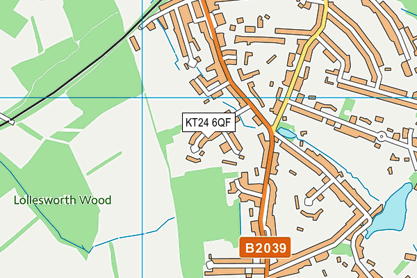 KT24 6QF map - OS VectorMap District (Ordnance Survey) KT24 6QF map - OS VectorMap District (Ordnance Survey)