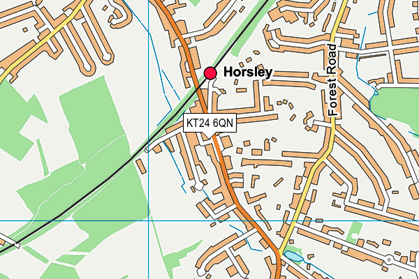 KT24 6QN map - OS VectorMap District (Ordnance Survey) KT24 6QN map - OS VectorMap District (Ordnance Survey)