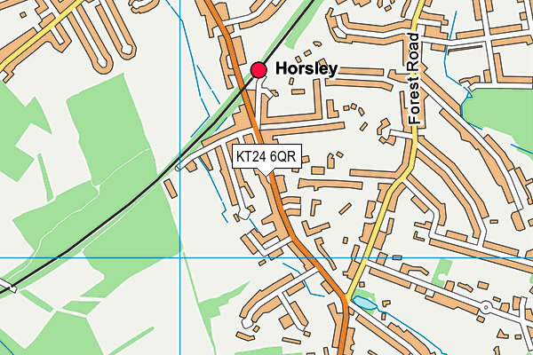 KT24 6QR map - OS VectorMap District (Ordnance Survey)