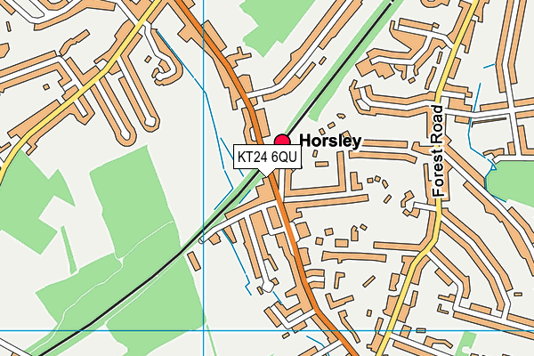 KT24 6QU map - OS VectorMap District (Ordnance Survey) KT24 6QU map - OS VectorMap District (Ordnance Survey)