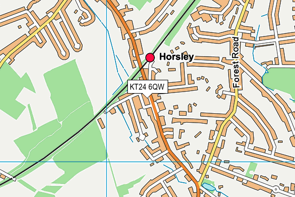 KT24 6QW map - OS VectorMap District (Ordnance Survey) KT24 6QW map - OS VectorMap District (Ordnance Survey)