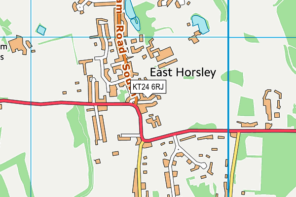 KT24 6RJ map - OS VectorMap District (Ordnance Survey) KT24 6RJ map - OS VectorMap District (Ordnance Survey)