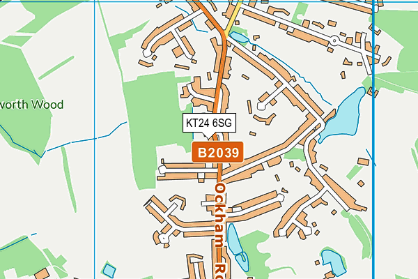 KT24 6SG map - OS VectorMap District (Ordnance Survey) KT24 6SG map - OS VectorMap District (Ordnance Survey)