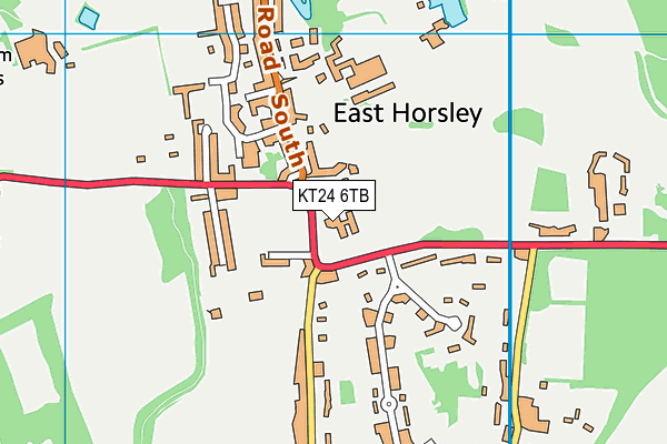 KT24 6TB map - OS VectorMap District (Ordnance Survey)