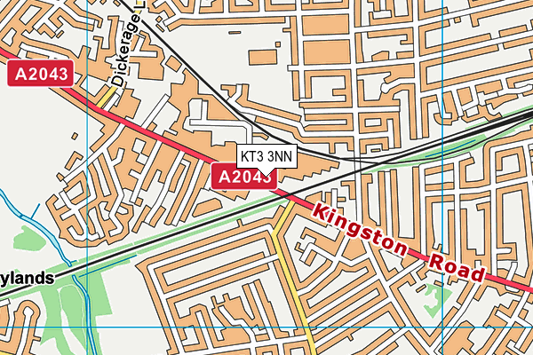 KT3 3NN map - OS VectorMap District (Ordnance Survey) KT3 3NN map - OS VectorMap District (Ordnance Survey)