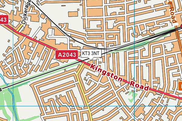 KT3 3NT map - OS VectorMap District (Ordnance Survey) KT3 3NT map - OS VectorMap District (Ordnance Survey)