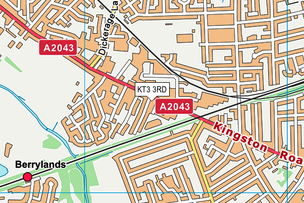 KT3 3RD map - OS VectorMap District (Ordnance Survey) KT3 3RD map - OS VectorMap District (Ordnance Survey)