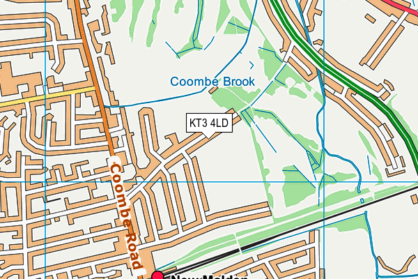 KT3 4LD map - OS VectorMap District (Ordnance Survey) KT3 4LD map - OS VectorMap District (Ordnance Survey)