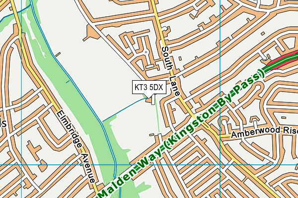 KT3 5DX map - OS VectorMap District (Ordnance Survey) KT3 5DX map - OS VectorMap District (Ordnance Survey)