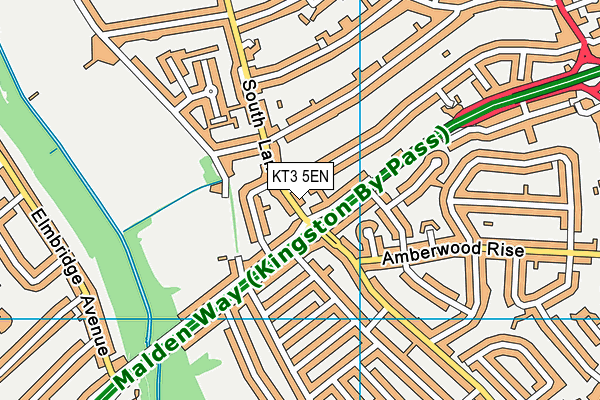 KT3 5EN map - OS VectorMap District (Ordnance Survey) KT3 5EN map - OS VectorMap District (Ordnance Survey)