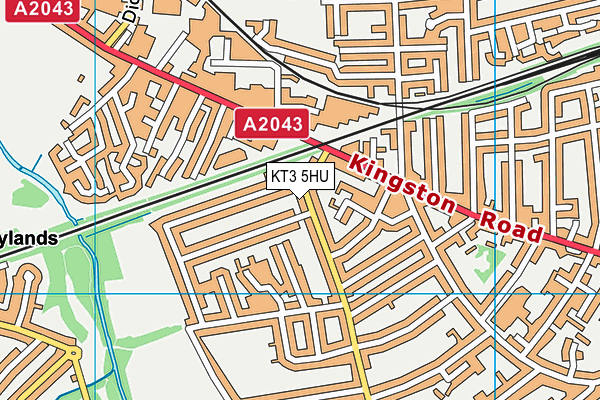 KT3 5HU map - OS VectorMap District (Ordnance Survey) KT3 5HU map - OS VectorMap District (Ordnance Survey)