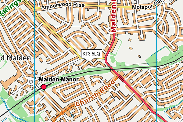 KT3 5LQ map - OS VectorMap District (Ordnance Survey) KT3 5LQ map - OS VectorMap District (Ordnance Survey)