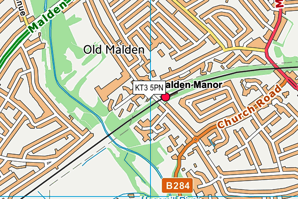 KT3 5PN map - OS VectorMap District (Ordnance Survey) KT3 5PN map - OS VectorMap District (Ordnance Survey)