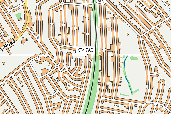 KT4 7AD map - OS VectorMap District (Ordnance Survey) KT4 7AD map - OS VectorMap District (Ordnance Survey)