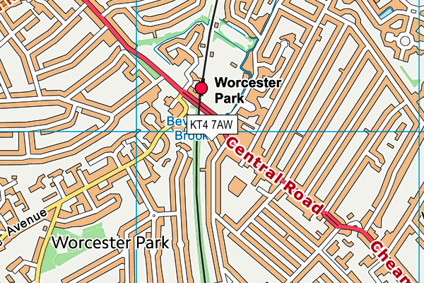 KT4 7AW map - OS VectorMap District (Ordnance Survey) KT4 7AW map - OS VectorMap District (Ordnance Survey)