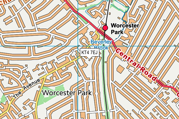 KT4 7EJ map - OS VectorMap District (Ordnance Survey) KT4 7EJ map - OS VectorMap District (Ordnance Survey)