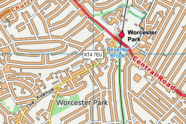 KT4 7EU map - OS VectorMap District (Ordnance Survey) KT4 7EU map - OS VectorMap District (Ordnance Survey)