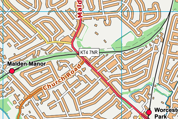KT4 7NR map - OS VectorMap District (Ordnance Survey) KT4 7NR map - OS VectorMap District (Ordnance Survey)