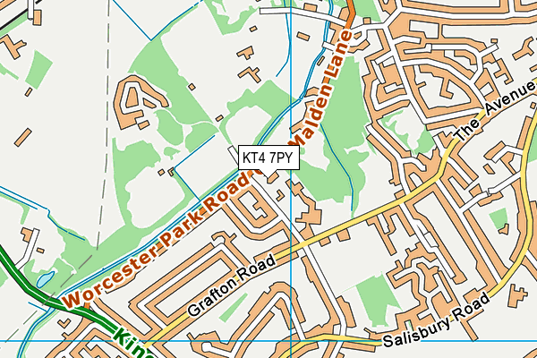 KT4 7PY map - OS VectorMap District (Ordnance Survey) KT4 7PY map - OS VectorMap District (Ordnance Survey)