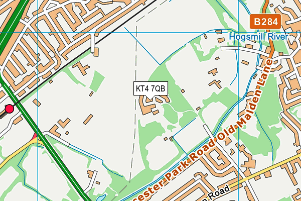 KT4 7QB map - OS VectorMap District (Ordnance Survey) KT4 7QB map - OS VectorMap District (Ordnance Survey)