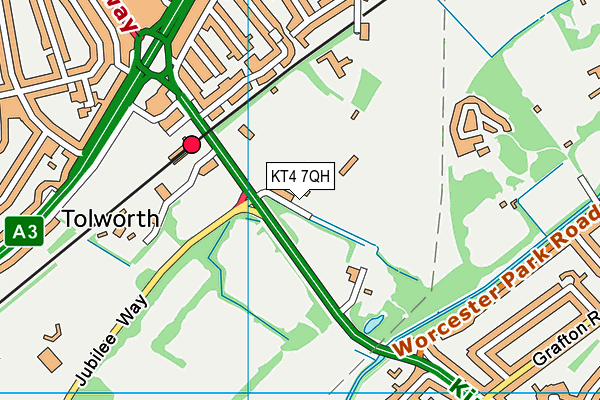 KT4 7QH map - OS VectorMap District (Ordnance Survey) KT4 7QH map - OS VectorMap District (Ordnance Survey)