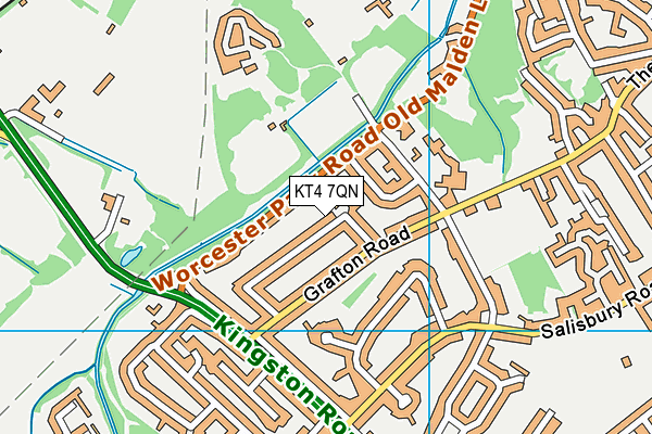 KT4 7QN map - OS VectorMap District (Ordnance Survey) KT4 7QN map - OS VectorMap District (Ordnance Survey)