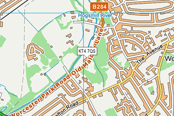 KT4 7QS map - OS VectorMap District (Ordnance Survey) KT4 7QS map - OS VectorMap District (Ordnance Survey)